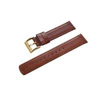 HMFang Correa De Reloj De Piel De Becerro De 20 Mm Y 22 Mm con Cierre Rápido, Estilo Retro, Color Negro, Marrón Y Café, For Hombre Y Mujer.(Brown-Gold,22mm)