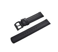 HMFang Correa De Reloj De Piel De Becerro De 20 Mm Y 22 Mm con Cierre Rápido, Estilo Retro, Color Negro, Marrón Y Café, For Hombre Y Mujer.(Black-Black,20mm)