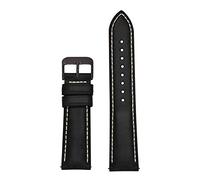 HMFANG Cuero bronceado de aceite de cuero 22 mm 20 mm 18 mm de reloj rápido Correa de banda marrón compatible con hombres mujeres compatibles con fósiles(Black -B,18mm)