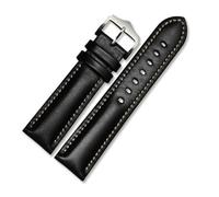 HMFANG - Pulsera de piel auténtica hecha a mano, 18 20 mm, 22 mm, color verde y azul, 21mm, Acetato, No es una piedra preciosa