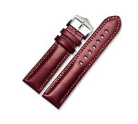 HMFANG - Pulsera de piel auténtica hecha a mano, 18 20 mm, 22 mm, color verde y azul, 22mm, Acetato, No es una piedra preciosa