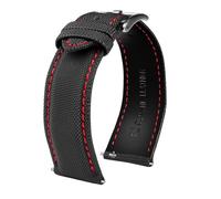HMFang - Reloj de nailon de fibra impermeable con correa de nailon para hombre, color blanco, 20, 21, 22, 23 y 24 mm, hecha a mano, de lona, militar, deportiva, correa de nailon, 23mm