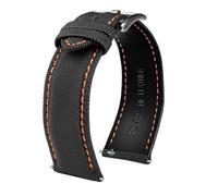 HMFang - Reloj de nailon de fibra impermeable con correa de nailon para hombre, color blanco, 20, 21, 22, 23 y 24 mm, hecha a mano, de lona, militar, deportiva, correa de nailon, 21mm