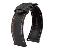 HMFang - Reloj de nailon de fibra impermeable con correa de nailon para hombre, color blanco, 20, 21, 22, 23 y 24 mm, hecha a mano, de lona, militar, deportiva, correa de nailon, 23mm