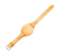 HMFANG Última pulsera de cuero de encanto 18 mm reloj de reloj de moda de moda compatible con fósiles ES3616 ES3838 ES4114(Yellow,18mm Silver buckle)