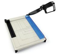 Hmfmdy Cortador de papel, cortador de papel de guillotina, recortadora de papel de longitud de corte de 12 pulgadas, tabla de cortar de papel con base de metal resistente, 12 hojas de capacidad para