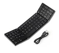 HMHAMA Teclado Bluetooth plegable magnético, ultra delgado, ahorro de energía, tamaño de bolsillo, BT 5.1, teclado inalámbrico con teclado numérico para iOS/Android/Windows/PC/Tablet