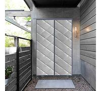 HMHD Cortina Térmica Magnética para Puerta, Cortina MagnéTica Cierre MagnéTico Cortina Cerrado automáticamente Plegable, para Dormitorio, Cocina -Gris-85x210CM