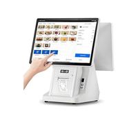 HMLSYZX Caja Registradora Táctil de Doble Pantalla, Diseño Energéticamente Eficiente, Vida Útil Prolongada, Ángulo Ajustable con una Mano, para Centros Comerciales, Supermercados