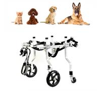 HMLSYZX Silla de ruedas ajustable para patas traseras, silla de ruedas para perro, carrito ajustable para perros discapacitados para rehabilitación de patas traseras, suave y cómoda para perros