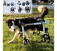 HMLSYZX Walkin' Wheels - Silla de ruedas para perro, silla de ruedas ajustable para patas traseras, remolque de bicicleta para perros con patas traseras discapacitadas, para patas traseras, color azul