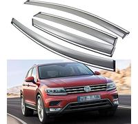 HMLTD Coche Deflectores Cortavientos para VW Tiguan R-Line 2018-2023, Ventanas Laterales Deflector Delantera Trasera Protector de Humo Lluvia Visera