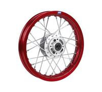 HMParts Llanta de aluminio de 12 pulgadas delantera anodizada adecuada para casi todos los modelos con eje de 12 mm Dirt Bike, Pit Bike, XMOTOS, motocross (rojo)