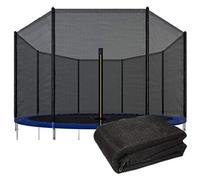 Hmpet Red de Trampolín 430 8 Postes, Repuestos de Trampolín, Red de Seguridad para Niños para Trampolín, Altura de La Red 180Cm Resistente A Los Rayos UV