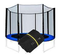 Hmpet Red De Trampolín para Niños 183 244 305 366 396 427Cm, para Trampolines De Jardín Redondos, Cremallera, Red De Trampolín Trenzada De Alta Densidad,Ø366cm(12FT) 8 barres