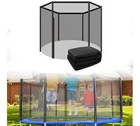 Hmpet Red Protectora Cama Elastica Ø183 244 305 366 396 427Cm,Trampolín Protector Cama Elastica Redonda Red Protectora de Reemplazo,Nero,183cm(6FT) 6 barres