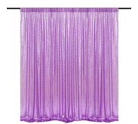 HMQIANG Cortina de fondo de lentejuelas lavanda de 8 x 8 pies, cortinas de secuencia con purpurina para decoración de fondo de boda, fiesta, fotografía