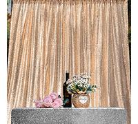 HMQIANG Cortinas de fondo de lentejuelas de oro rosa de 1,2 m x 1,5 m, 1 panel para fiestas de boda