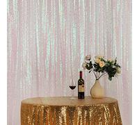 HMQIANG Cortinas de fondo iridiscentes de lentejuelas de 1,2 m x 1,8 m, 1 panel de cortinas de fondo brillantes para decoración de fiestas, cumpleaños, bodas