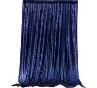 HMQIANG Cortinas de lentejuelas de color azul marino de 1,2 m x 1,8 m, 1 panel de lentejuelas con purpurina para decoración de fiestas, cumpleaños, bodas