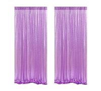 HMQIANG Cortinas de lentejuelas de lavanda para fotografía de 2 paneles de 2 paneles para fiestas, bodas, telón de fondo de tela brillante