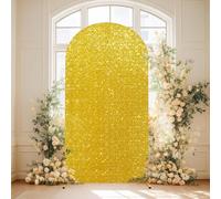 HMQIANG Cortinas de lentejuelas doradas de 1,2 m x 1,8 m, 1 panel de lentejuelas con purpurina para fotografía de fondo, para fiestas, cumpleaños, bodas, decoración