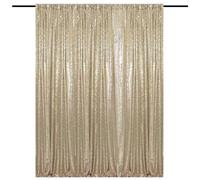 HMQIANG Fondo de lentejuelas champán para fotografía de 20 x 20 cm, 1 panel brillante para decoración de fiestas, cumpleaños, bodas