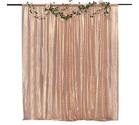 HMQIANG Fondo de lentejuelas de oro rosa de 20 x 20 cm, 1 panel brillante para decoración de fiestas, cumpleaños, bodas