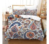 HMRKOEPGX Bohemio 3D Estampado Juego De Funda Nórdica De Microfibra Suave Boho 3 Piezas Funda Nórdica con Cierre De Cremallera Niños Niñas Double（200x200cm）