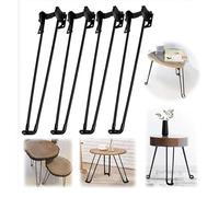 HMRMZBD 1/3/4 patas de mesa de metal para mesa de estudio, patas plegables, patas plegables para muebles, patas de gato, mesa de comedor, mesa de café, accesorios