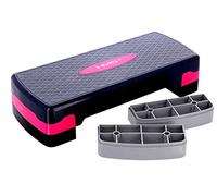 HMS AS002 - Plataforma para aerobic, color rosa y gris