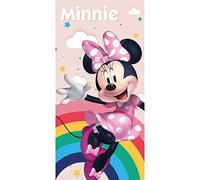 HM'S Home Secret - Toalla de Playa Microfibra Minnie 70x140 cms, 100% Poliéster, Licencia Disney