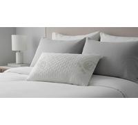 HM'S HOME'SECRET Almohada Viscoelástica de Copos con Aloe Vera - Relleno Reciclado Certificado RCS, Alta Transpirabilidad, Tratamiento Antibacteriano AITEX, Fabricada en España (70-150 cm) (105cm)
