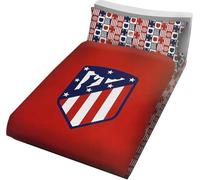 HM'S HOME'SECRET Atlético de Madrid Juego de Sábanas, 3 Piezas, 48% Algodón 52% Poliéster, Individual, Rojo y Blanco (Cama 105cm)