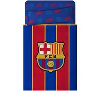 HM'S HOME'SECRET Barcelona F.C. Juego de Sábanas Oficial, 3 Piezas, Poliéster/Algodón, Azul con Escudo FCB, para Camas 90, 105, 135 y150cm. (Cama 105cm)