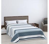 HM'S HOME'SECRET Colcha Bouti Estampada de 100% Microfibra Suave - Variedad de Diseños y Tamaños, Muy Fina (Ideal para Verano) (Talia Azul, Cama 150cm)