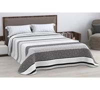HM'S HOME'SECRET Colcha Bouti Estampada de 100% Microfibra Suave - Variedad de Diseños y Tamaños, Muy Fina (Ideal para Verano) (Talia Gris, Cama 105cm)