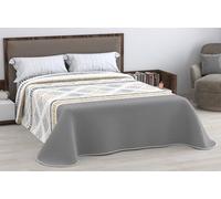 HM'S HOME'SECRET Colcha Bouti Estampada de 100% Microfibra Suave - Variedad de Diseños y Tamaños, Muy Fina (Ideal para Verano) (Chloe Gris, Cama 105cm)