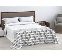 HM'S HOME'SECRET Colcha Bouti Estampada de 100% Microfibra Suave - Variedad de Diseños y Tamaños, Muy Fina (Ideal para Verano) (Ana Gris, Cama 105cm)