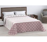 HM'S HOME'SECRET Colcha Bouti Estampada de 100% Microfibra Suave - Variedad de Diseños y Tamaños, Muy Fina (Ideal para Verano) (Victoria Rosa, Cama 150cm)