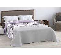 HM'S HOME'SECRET Colcha Bouti Estampada de 100% Microfibra Suave - Variedad de Diseños y Tamaños, Muy Fina (Ideal para Verano) (Damaris Gris, Cama 90cm)
