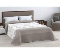 HM'S HOME'SECRET Colcha Bouti Estampada de 100% Microfibra Suave - Variedad de Diseños y Tamaños, Muy Fina (Ideal para Verano) (Alma Beige, Cama 105cm)