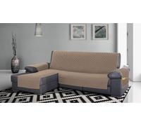 HM'S HOME'SECRET - Funda Cubre Sofá Acolchado Reversible con Bolsillos, 2 tamaños 240cms y 280cms. (Beige, 240Cm)