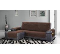 HM'S HOME'SECRET - Funda Cubre Sofá Chaiselongue Acolchado con Bolsillos, 2 tamaños 240cms y 280cms. (Marron, 280cm)