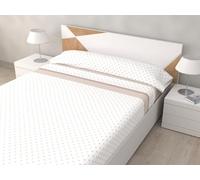 HM'S HOME'SECRET Juego de Sábanas de 100% Microfibra, 3 Piezas, Varios Modelos y Tamaños. (Jamila Beige, Cama 135cm)