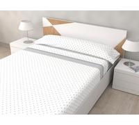 HM'S HOME'SECRET Juego de Sábanas de 100% Microfibra, 3 Piezas, Varios Modelos y Tamaños. (Jamila Gris, Cama 135cm)