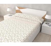HM'S HOME'SECRET Juego de Sábanas de 100% Microfibra, 3 Piezas, Varios Modelos y Tamaños. (Lorena Beige, Cama 180cm)