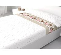 HM'S HOME'SECRET Juego de Sábanas de 100% Microfibra, 3 Piezas, Varios Modelos y Tamaños. (Marie Beig, Cama 180cm)