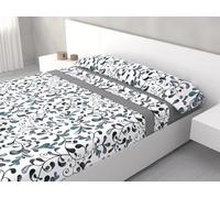 HM'S HOME'SECRET Juego de Sábanas de 100% Microfibra, 3 Piezas, Varios Modelos y Tamaños. (Marina Gris, Cama 105cm)