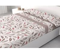 HM'S HOME'SECRET Juego de Sábanas de 100% Microfibra, 3 Piezas, Varios Modelos y Tamaños. (Sorolla Beig, Cama 105cm)